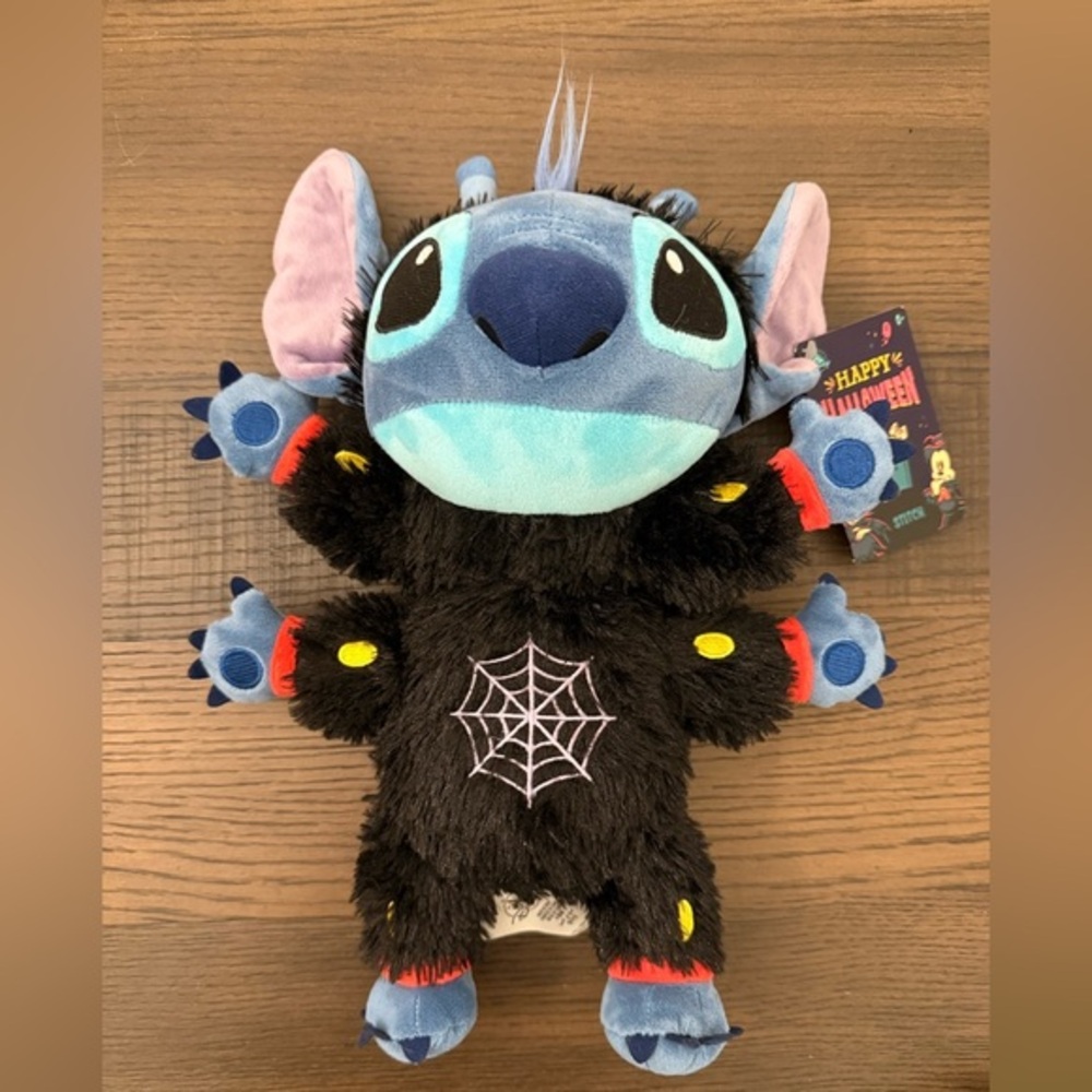 Disney Halloween Stitch Plush in Black Spider Costume